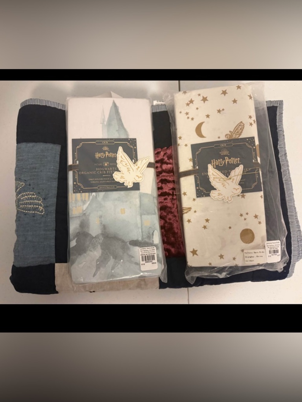 Pottery Barn Kids Harry Potter quilt and Crib sheets set